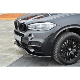 Накладка сплиттер на передний бампер на BMW X5 F15 M50d